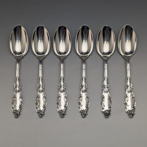 1905年頃 米国アンティーク 純銀製ティースプーン6本セット 150g GORHAM